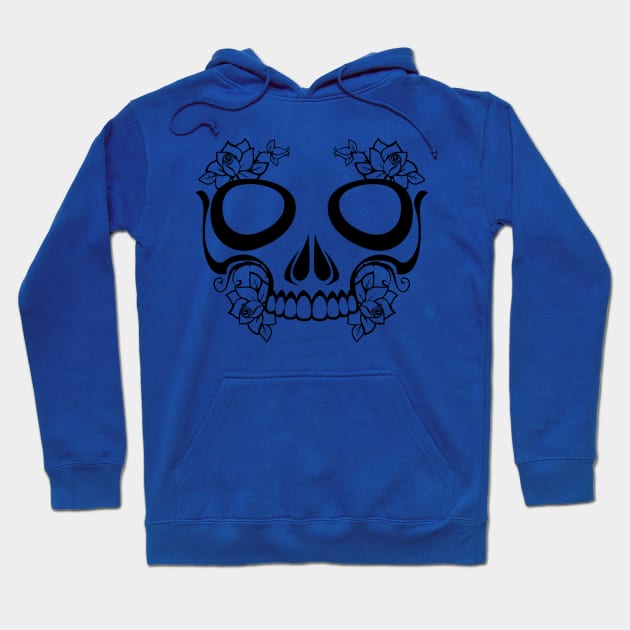 Halloween Big Flower Skull Hoodie by holidaystore